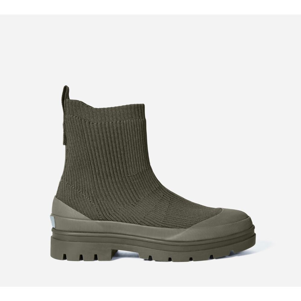 Everlane Reknit Utility Boot Olive Green Sz 8